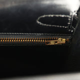 Vintage Hermes Kelly Sellier 32 Black Box Gold Hardware - Thumbnail View 9