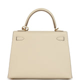 Hermes Kelly Sellier 25 Craie Epsom Gold Hardware - Thumbnail View 4