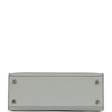 Hermes Special Order (HSS) Kelly Sellier 25 Bleu Glacier and Bleu Saphir Epsom Gold Hardware - Thumbnail View 6