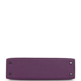 Pre-owned Hermes Kelly Sellier 20 Violet Verso Chevre Mysore Palladium Hardware - Thumbnail View 6