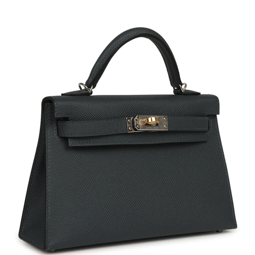 Hermes Kelly Sellier 20 Gris Misty Epsom Electrum Hardware