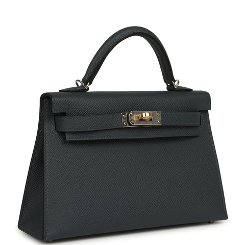 Hermes Kelly Sellier 20 Gris Misty Epsom Electrum Hardware