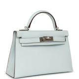 Hermes Kelly Sellier 20 Bleu Brume Epsom Palladium Hardware - Thumbnail View 2