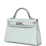 Hermes Kelly Sellier 20 Bleu Brume Epsom Palladium Hardware - Thumbnail View 5