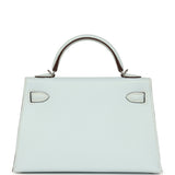 Hermes Kelly Sellier 20 Bleu Brume Epsom Palladium Hardware - Thumbnail View 4