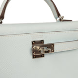 Hermes Kelly Sellier 20 Bleu Brume Epsom Palladium Hardware - Thumbnail View 7