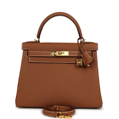 Hermes Kelly Retourne 28 Gold Togo Gold Hardware