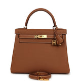 Hermes Kelly Retourne 28 Gold Togo Gold Hardware - Thumbnail View 1
