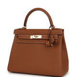 Hermes Kelly Retourne 28 Gold Togo Gold Hardware - Thumbnail View 5