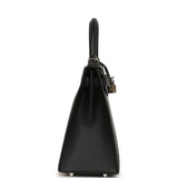 Pre-owned Hermes Kelly Sellier 28 Black Epsom Palladium Hardware - Thumbnail View 3