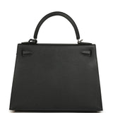 Pre-owned Hermes Kelly Sellier 28 Black Epsom Palladium Hardware - Thumbnail View 4