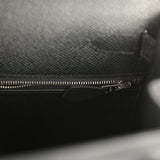 Pre-owned Hermes Kelly Sellier 28 Black Epsom Palladium Hardware - Thumbnail View 9