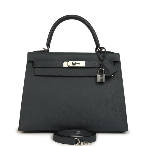 Hermes Kelly Sellier 28 Gris Misty Epsom Palladium Hardware