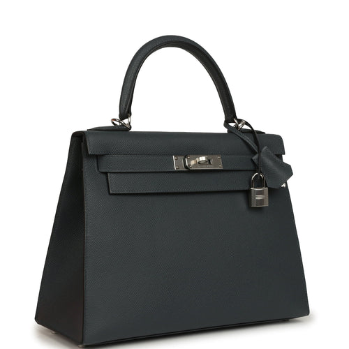Hermes Kelly Sellier 28 Gris Misty Epsom Palladium Hardware
