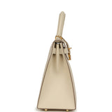 Hermes Kelly Sellier 28 Craie Epsom Gold Hardware - Thumbnail View 3
