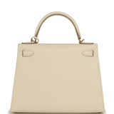 Hermes Kelly Sellier 28 Craie Epsom Gold Hardware - Thumbnail View 4