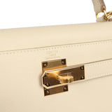 Hermes Kelly Sellier 28 Craie Epsom Gold Hardware - Thumbnail View 7