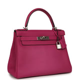 Pre-owned Hermes Kelly Retourne 28 Rose Poupre Togo Palladium Hardware - Thumbnail View 2