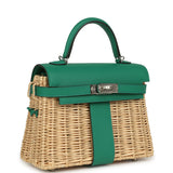Hermes Mini Picnic Kelly 20 Vert Vertigo Swift Palladium Hardware - Thumbnail View 2