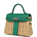 Hermes Mini Picnic Kelly 20 Vert Vertigo Swift Palladium Hardware - Thumbnail View 5