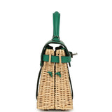 Hermes Mini Picnic Kelly 20 Vert Vertigo Swift Palladium Hardware - Thumbnail View 3