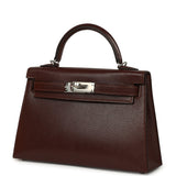 Hermes "Clou De Coeur" Kelly Sellier 20 Terre Chevre Chamkila Palladium Hardware - Thumbnail View 6