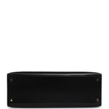 Pre-owned Hermes "Gaine" Kelly Sellier 40 Black Butler Gold Hardware - Thumbnail View 6