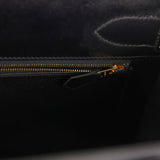 Pre-owned Hermes "Gaine" Kelly Sellier 40 Black Butler Gold Hardware - Thumbnail View 9