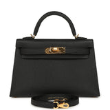 Hermes Kelly Sellier 20 Black Epsom Gold Hardware - Thumbnail View 1
