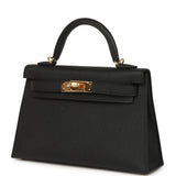 Hermes Kelly Sellier 20 Black Epsom Gold Hardware - Thumbnail View 5