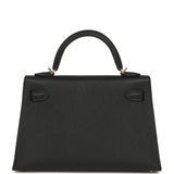 Hermes Kelly Sellier 20 Black Epsom Gold Hardware - Thumbnail View 4