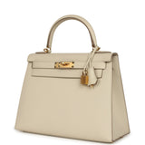 Hermes Kelly Sellier 28 Craie Epsom Gold Hardware - Thumbnail View 5