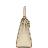 Hermes Kelly Sellier 28 Craie Epsom Gold Hardware - Thumbnail View 3