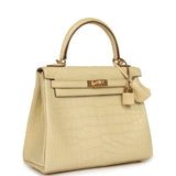 Hermes Kelly Retourne 25 Vanille Matte Alligator Gold Hardware - Thumbnail View 2
