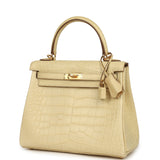 Hermes Kelly Retourne 25 Vanille Matte Alligator Gold Hardware - Thumbnail View 5