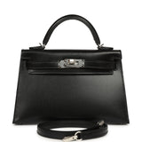 Hermes Kelly Sellier 20 Black Box Palladium Hardware - Thumbnail View 1