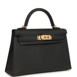 Hermes Kelly Sellier 20 Black Epsom Gold Hardware - Thumbnail View 2