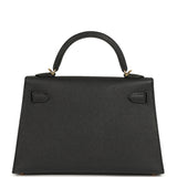 Hermes Kelly Sellier 20 Black Epsom Gold Hardware - Thumbnail View 4