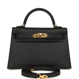 Hermes Kelly Sellier 20 Black Epsom Gold Hardware - Thumbnail View 1