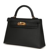 Hermes Kelly Sellier 20 Black Epsom Gold Hardware - Thumbnail View 5