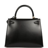 Hermes Kelly Sellier 25 Black Box Gold Hardware - Thumbnail View 4