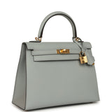 Hermes Kelly Sellier 25 Bleu Glacier Epsom Gold Hardware - Thumbnail View 2