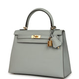Hermes Kelly Sellier 25 Bleu Glacier Epsom Gold Hardware - Thumbnail View 5