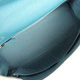 Vintage Hermes Kelly Retourne 32 Blue Jean Togo Palladium Hardware - Thumbnail View 8