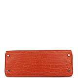 Pre-owned Hermes Kelly Retourne 32 Sanguine Matte Alligator Palladium Hardware - Thumbnail View 6