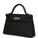 Hermes Kelly Sellier 20 Black Epsom Palladium Hardware - Thumbnail View 5