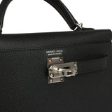 Hermes Kelly Sellier 20 Black Epsom Palladium Hardware - Thumbnail View 7