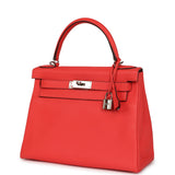 Pre-owned Hermes Kelly Retourne 28 Rose Texas Clemence Gold Hardware - Thumbnail View 5