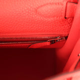 Pre-owned Hermes Kelly Retourne 28 Rose Texas Clemence Gold Hardware - Thumbnail View 9