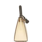 Hermes Kelly Sellier 25 Tri-Color Nata, Chai, Gris Meyer Epsom Palladium Hardware - Thumbnail View 3